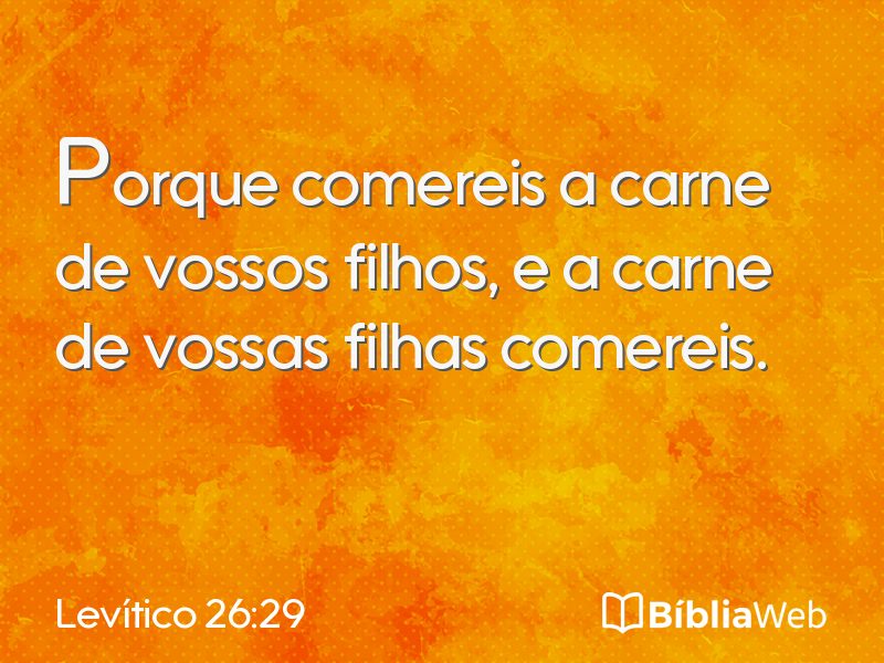 Levítico 26:29 em imagem para compartilhar