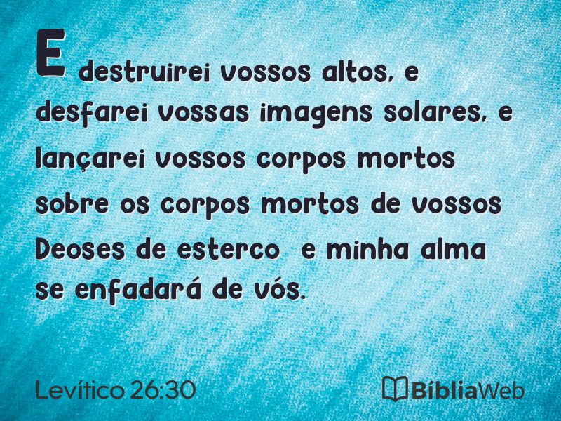 Levítico 26:30 em imagem para compartilhar