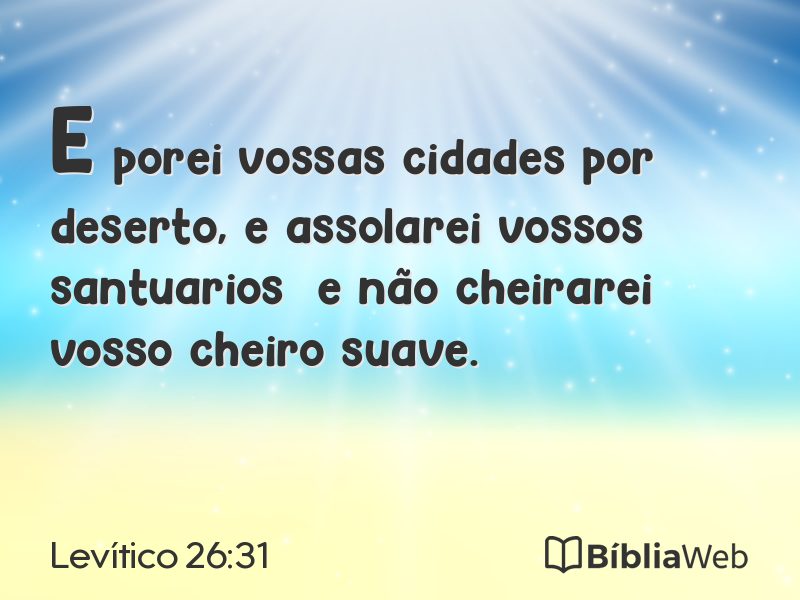 Levítico 26:31 em imagem para compartilhar
