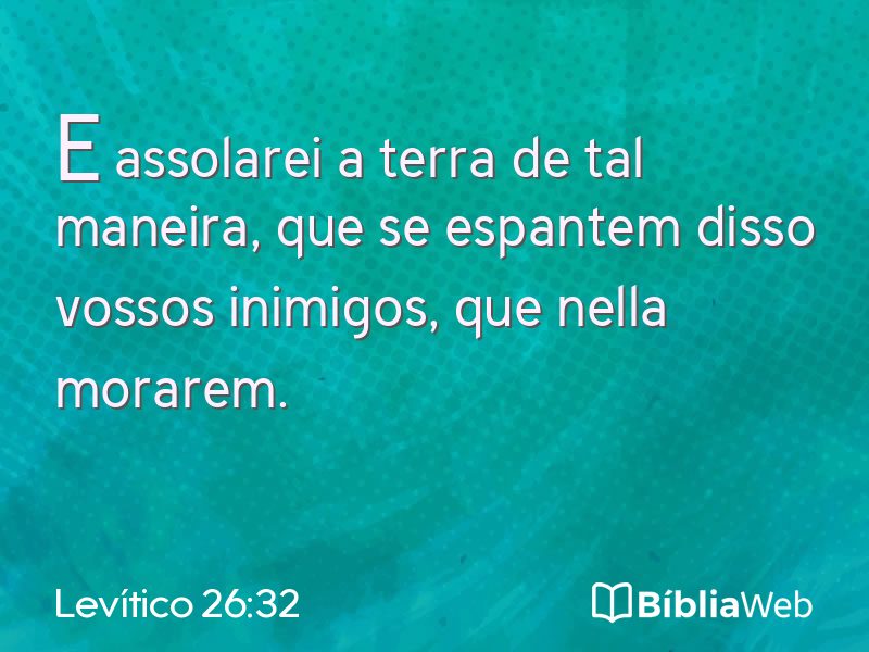 Levítico 26:32 em imagem para compartilhar