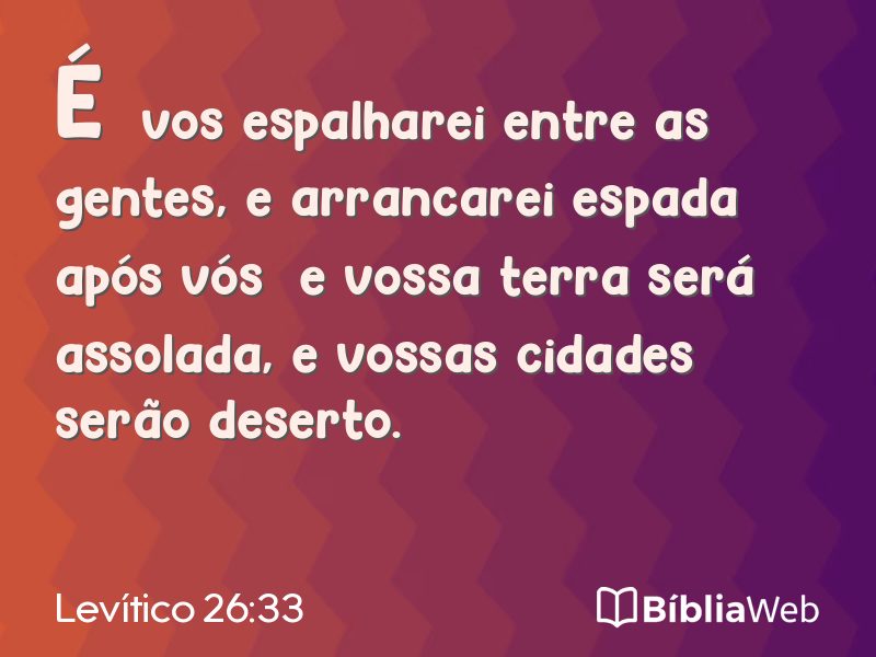 Levítico 26:33 em imagem para compartilhar