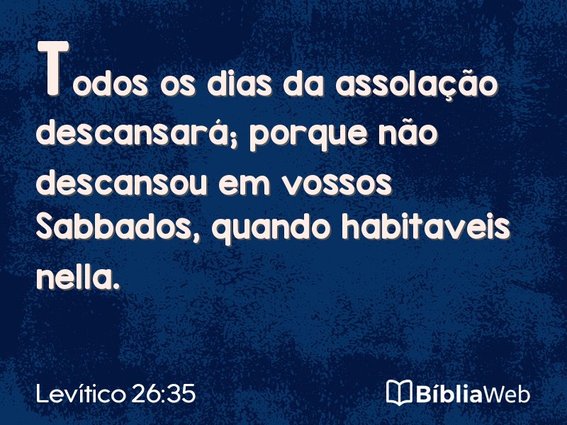 Levítico 26:35 em imagem para compartilhar