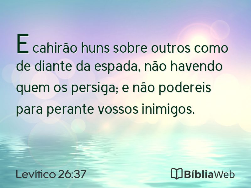 Levítico 26:37 em imagem para compartilhar