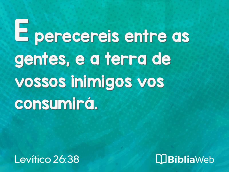 Levítico 26:38 em imagem para compartilhar