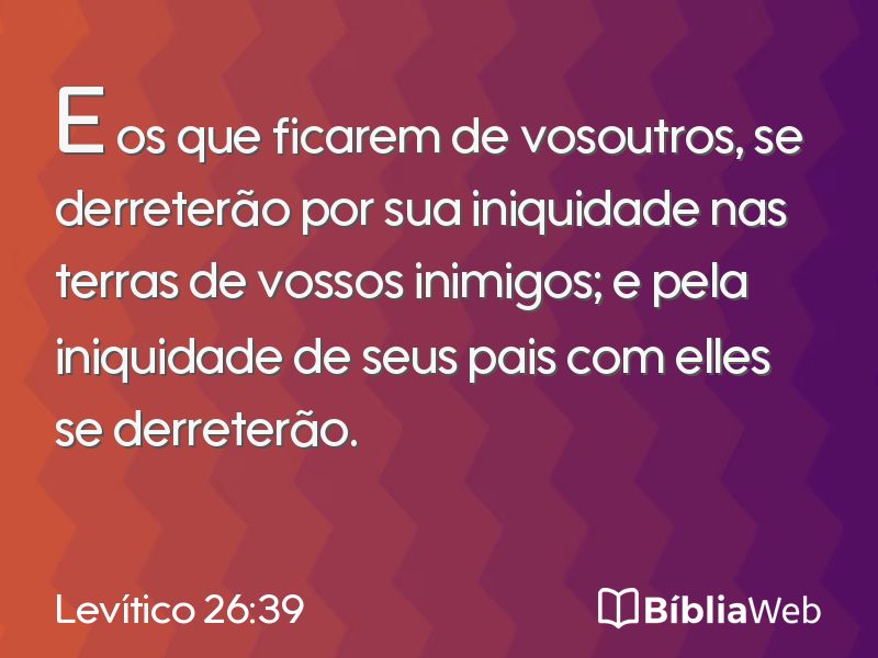 Levítico 26:39 em imagem para compartilhar