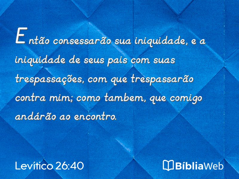 Levítico 26:40 em imagem para compartilhar