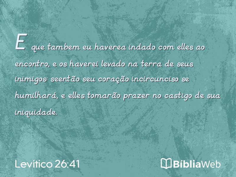 Levítico 26:41 em imagem para compartilhar