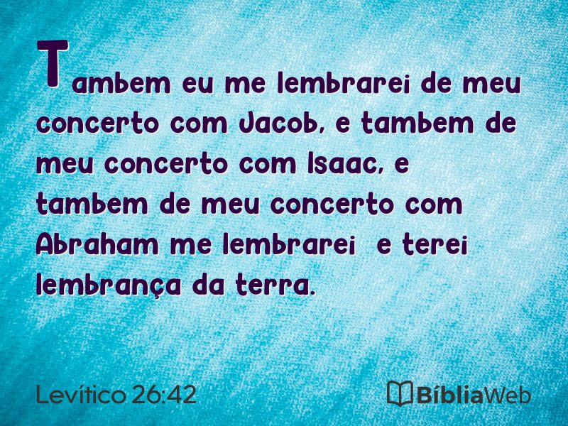 Levítico 26:42 em imagem para compartilhar