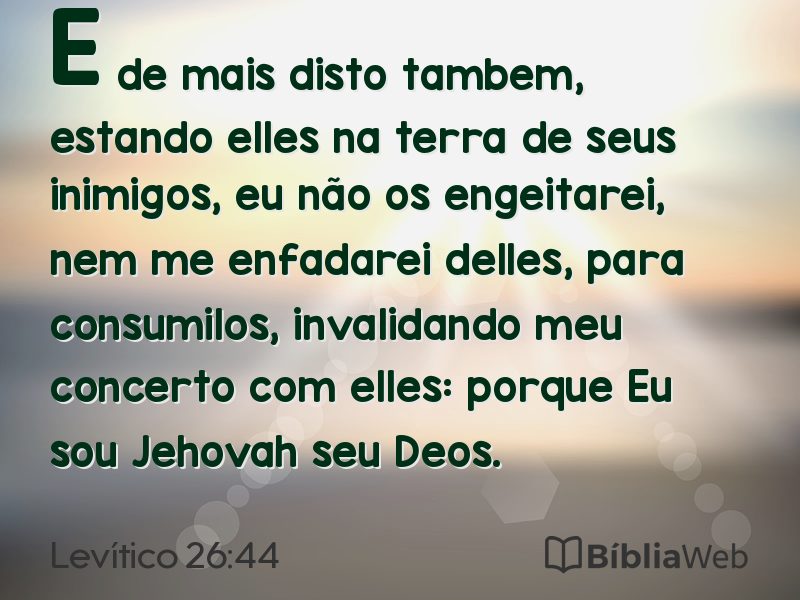 Levítico 26:44 em imagem para compartilhar