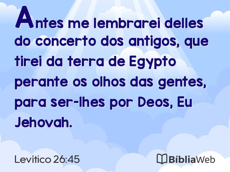 Levítico 26:45 em imagem para compartilhar
