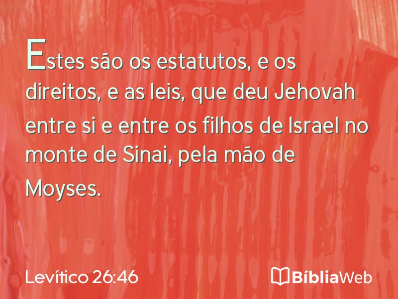 Levítico 26:46 em imagem para compartilhar