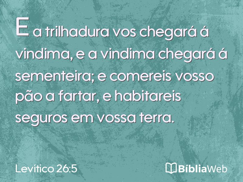 Levítico 26:5 em imagem para compartilhar