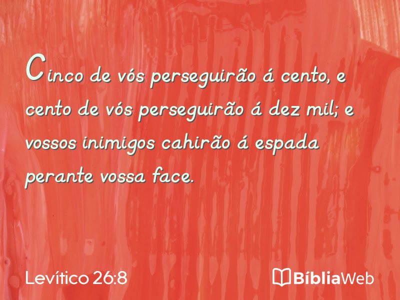 Levítico 26:8 em imagem para compartilhar