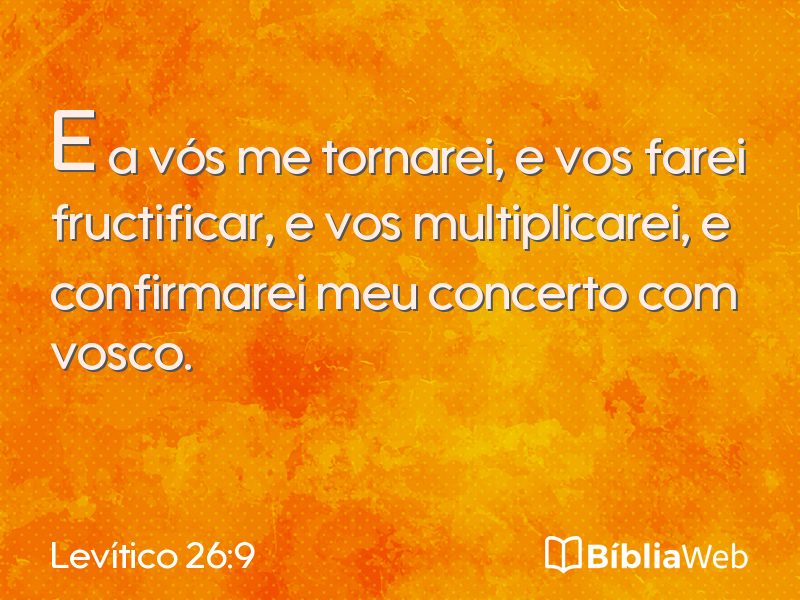 Levítico 26:9 em imagem para compartilhar