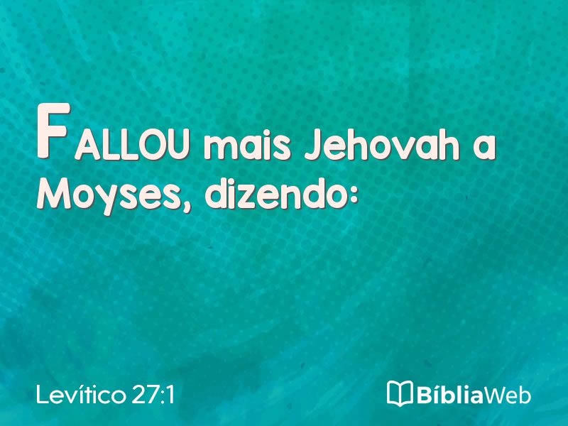 Levítico 27:1 em imagem para compartilhar