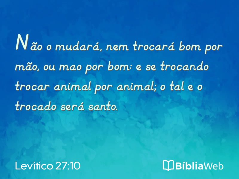 Levítico 27:10 em imagem para compartilhar