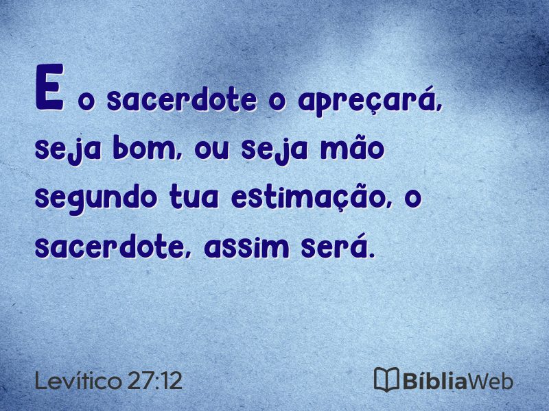 Levítico 27:12 em imagem para compartilhar