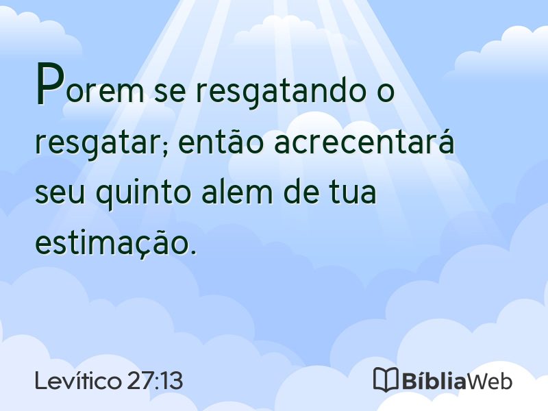 Levítico 27:13 em imagem para compartilhar