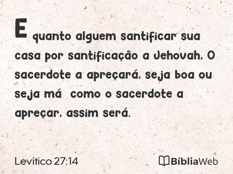 Levítico 27:14 em imagem para compartilhar