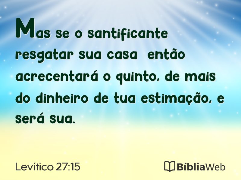 Levítico 27:15 em imagem para compartilhar