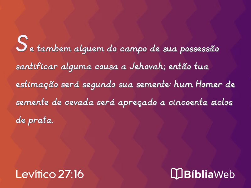 Levítico 27:16 em imagem para compartilhar