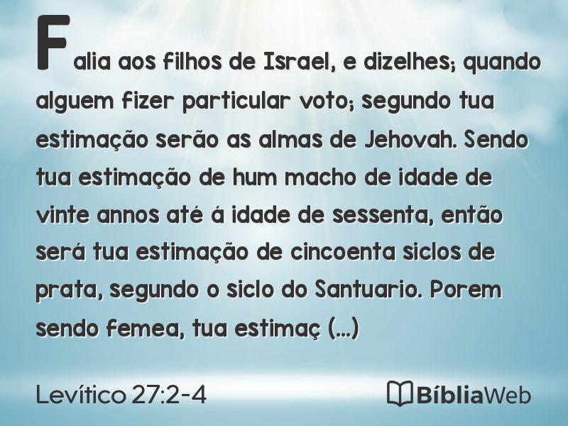 Levítico 27:2-4 em imagem para compartilhar