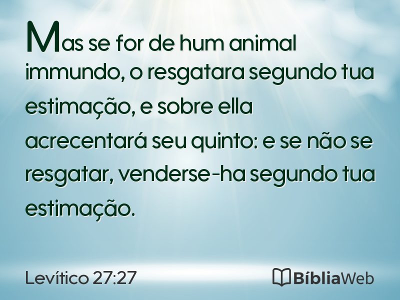 Levítico 27:27 em imagem para compartilhar