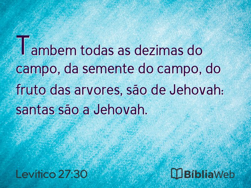 Levítico 27:30 em imagem para compartilhar