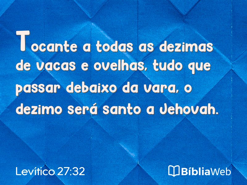 Levítico 27:32 em imagem para compartilhar