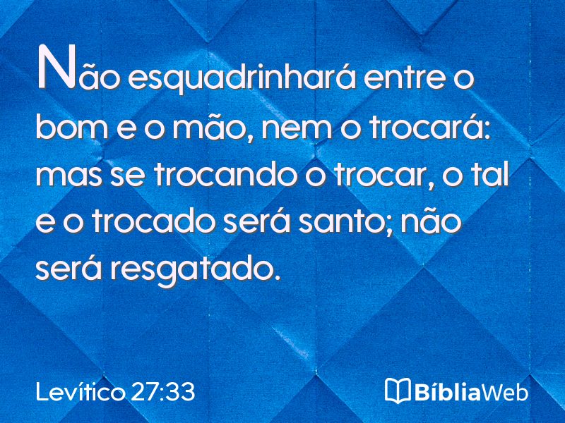 Levítico 27:33 em imagem para compartilhar