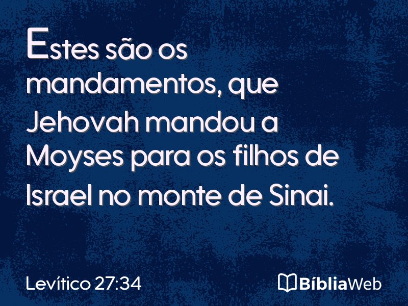 Levítico 27:34 em imagem para compartilhar