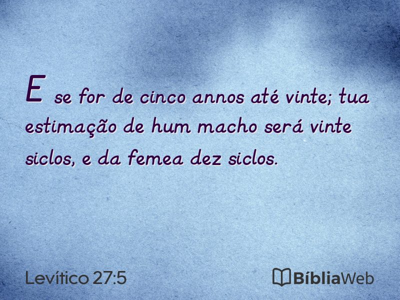 Levítico 27:5 em imagem para compartilhar