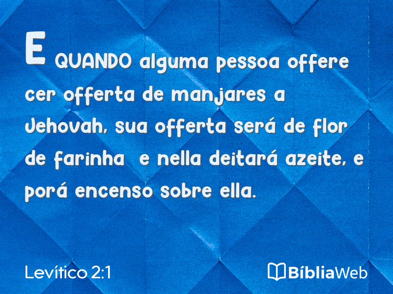 Levítico 2:1 em imagem para compartilhar