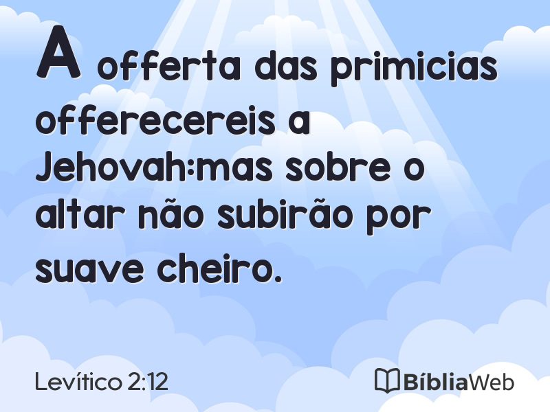 Levítico 2:12 em imagem para compartilhar