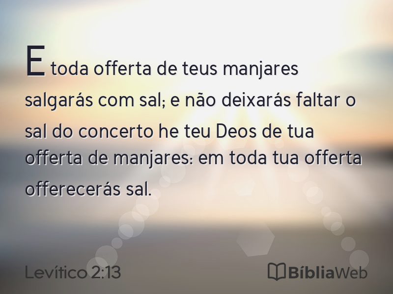 Levítico 2:13 em imagem para compartilhar