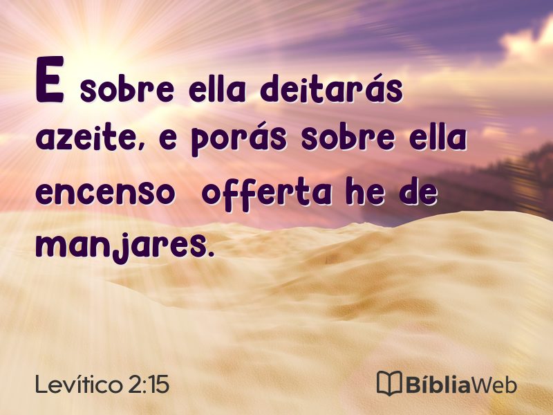 Levítico 2:15 em imagem para compartilhar