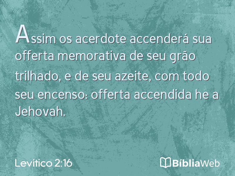Levítico 2:16 em imagem para compartilhar
