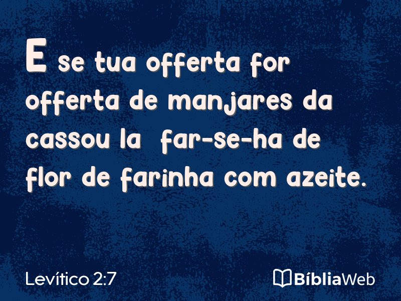Levítico 2:7 em imagem para compartilhar