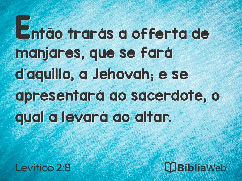 Levítico 2:8 em imagem para compartilhar