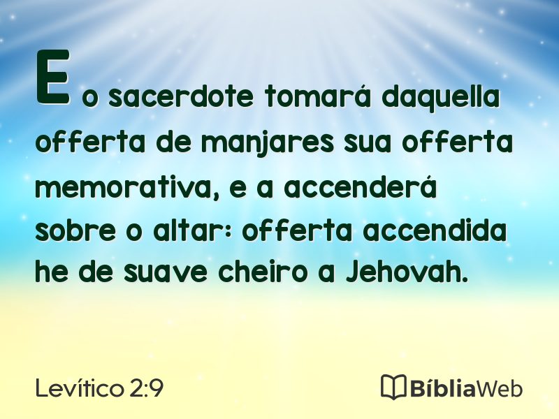 Levítico 2:9 em imagem para compartilhar