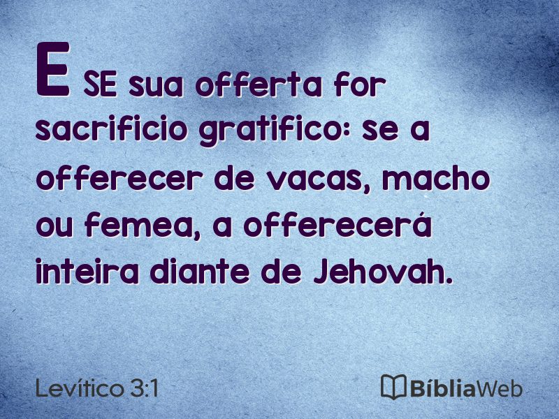 Levítico 3:1 em imagem para compartilhar