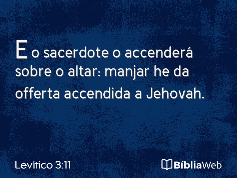 Levítico 3:11 em imagem para compartilhar
