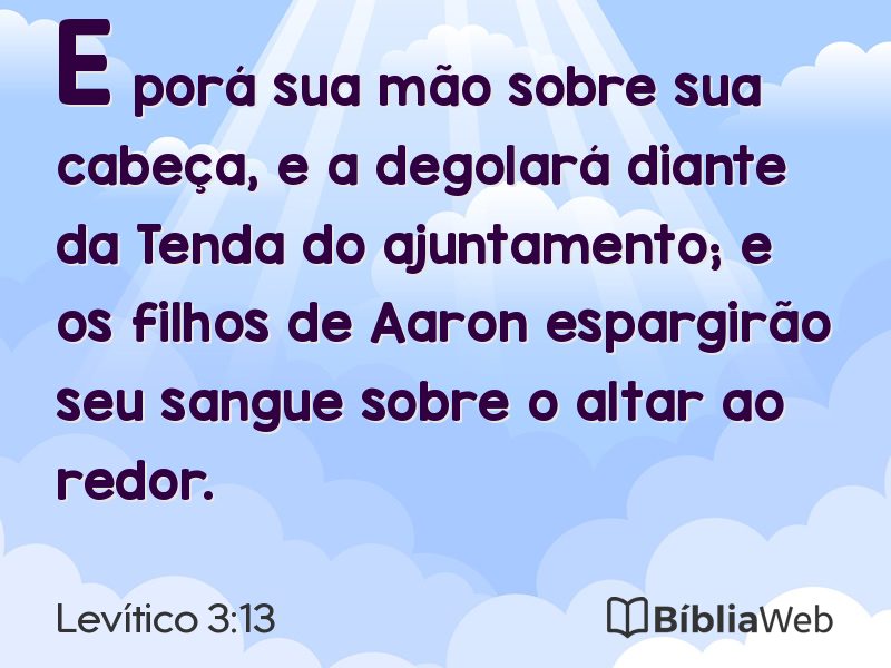 Levítico 3:13 em imagem para compartilhar