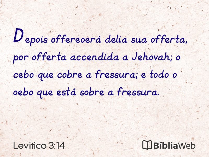 Levítico 3:14 em imagem para compartilhar