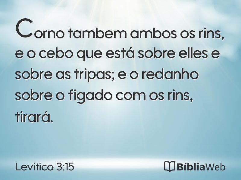 Levítico 3:15 em imagem para compartilhar