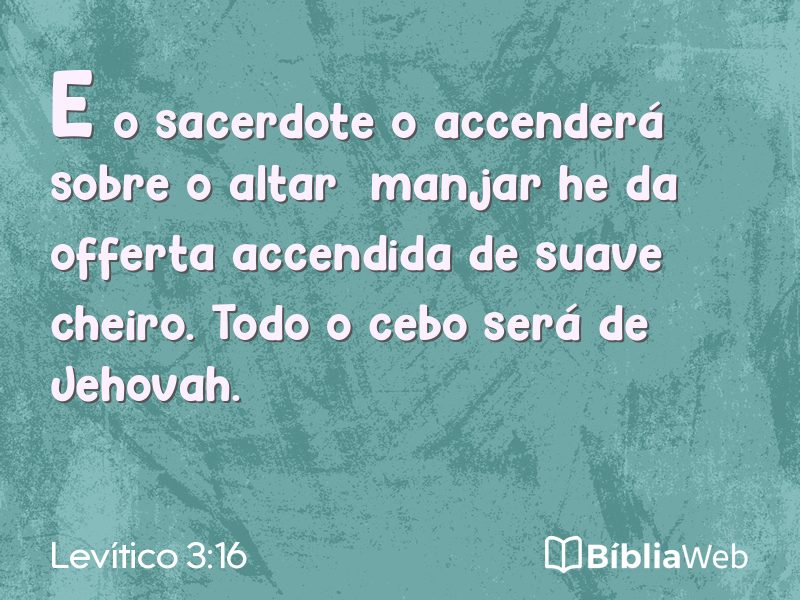 Levítico 3:16 em imagem para compartilhar