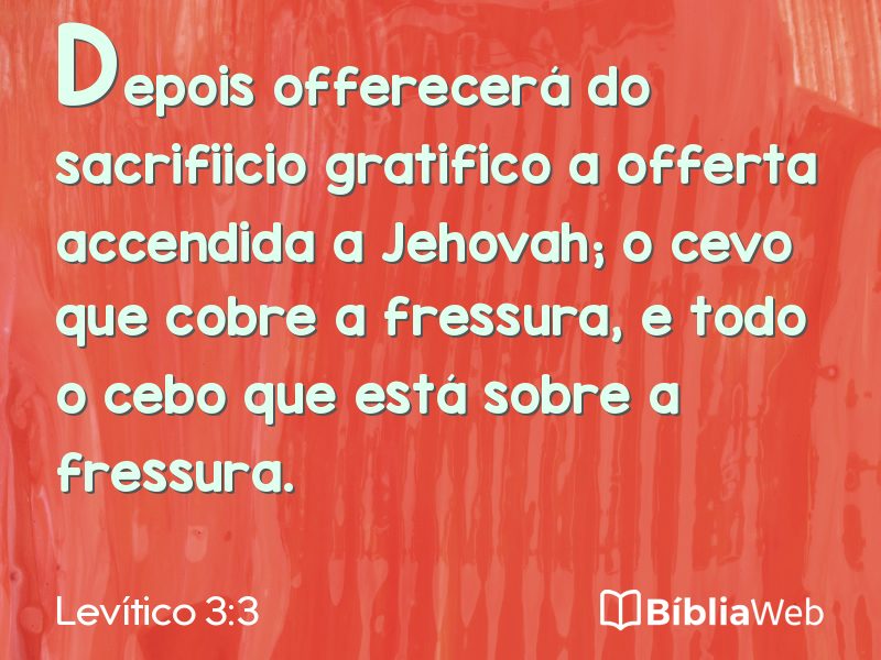 Levítico 3:3 em imagem para compartilhar