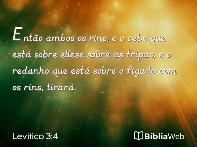 Levítico 3:4 em imagem para compartilhar