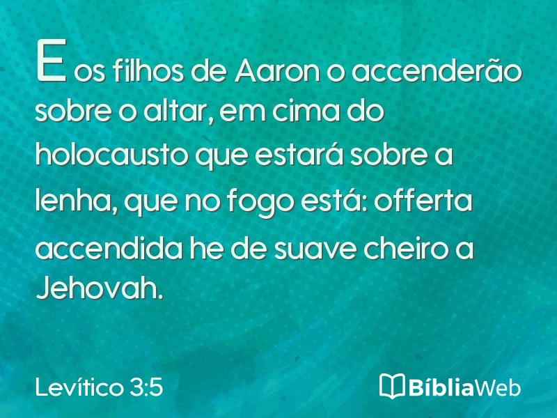 Levítico 3:5 em imagem para compartilhar