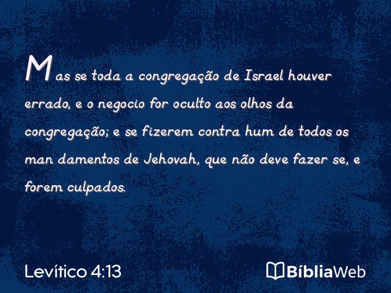 Levítico 4:13 em imagem para compartilhar